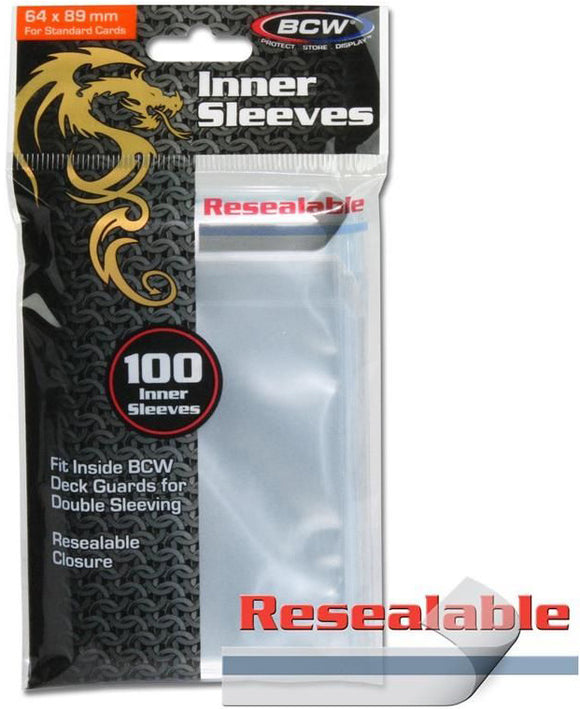 BCW - Deck Protectors Resealable Inner Sleeves (100)