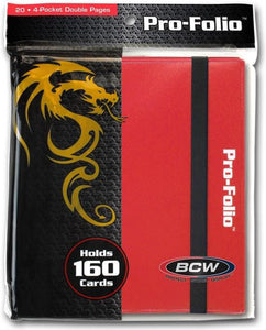 BCW - Pro Folio Binder 4 Pocket Red