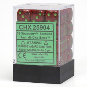 CHX 25904 Speckled Strawberry 12mm D6 Dice Block (36 Dice)