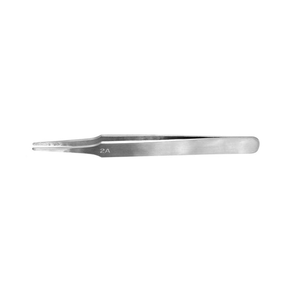 Vallejo Hobby Tools - Flat Rounded Stainless Steel Tweezers (120 mm)