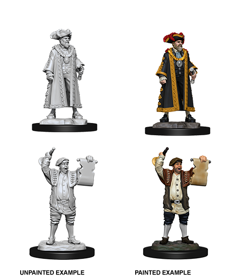 WizKids Deep Cuts Unpainted Miniatures Mayor & Town Crier - The Gaming Verse