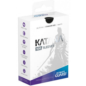 Ultimate Guard Katana Sleeves - 100 Black - The Gaming Verse